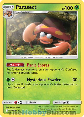 0007 Parasect Rare Team Up