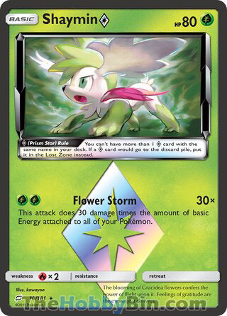 Shaymin Prism Star Team Up Prism Rare #10/181