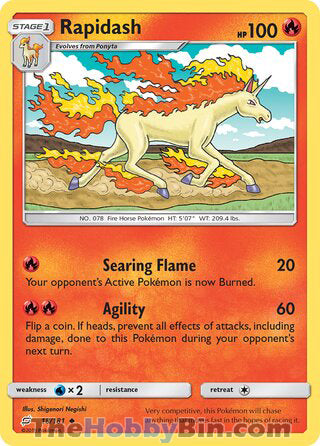 Rapidash Team Up Uncommon #18/181