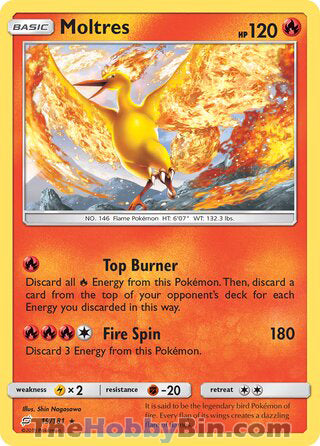 Moltres Team Up Holo Rare #19/181