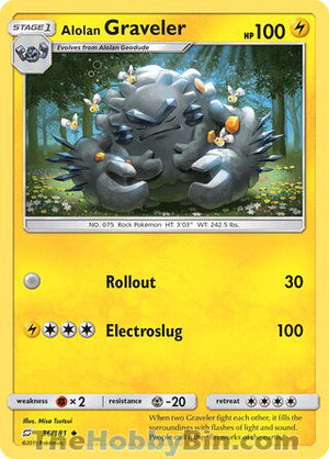 0036 Alolan Graveler Uncommon Team Up