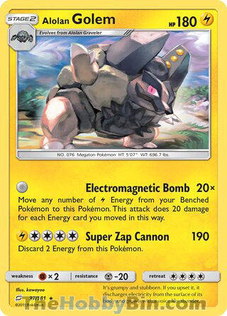 0037 Alolan Golem Rare Team Up