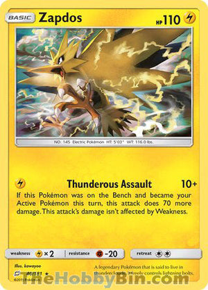 0040 Zapdos Holo Rare Team Up