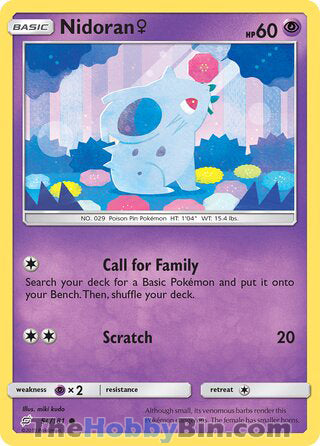 Nidoran F #54/181 Common - Team Up Pokemon card
