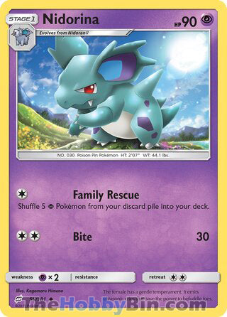 Nidorina #55/181 Uncommon - Team Up Pokemon card