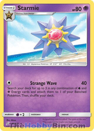 Starmie #65/181 Rare - Team Up Pokemon card