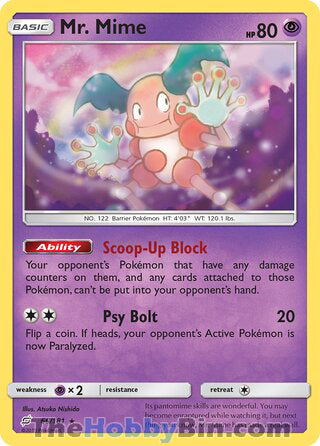 Mr. Mime #66/181 Rare - Team Up Pokemon card