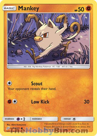 Mankey #71/181 Common - Team Up Pokemon card