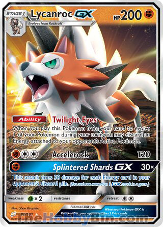 Lycanroc GX Team Up Ultra Rare #82/181