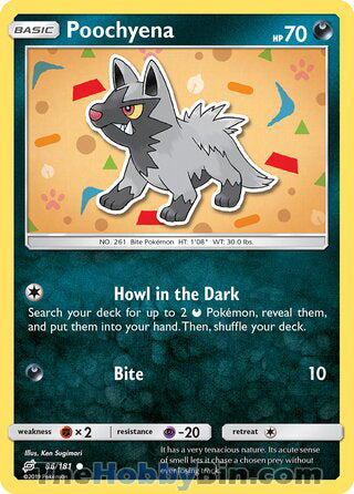 Poochyena #86/181 Common - Team Up Pokemon card