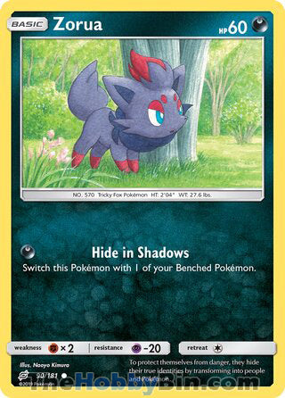 Zorua #90/181 Common - Team Up Pokemon card