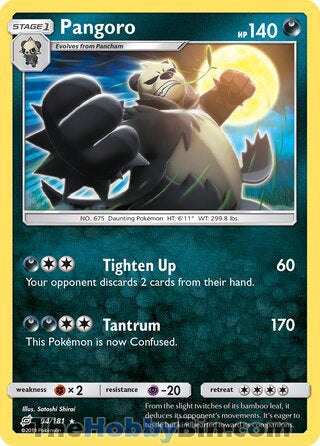 Pangoro #94/181 Rare - Team Up Pokemon card