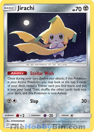 Jirachi #99/181 Holo Rare - Team Up Pokemon card