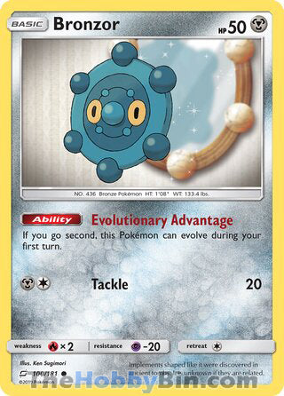 Bronzor #100/181 Common - Team Up Pokemon card