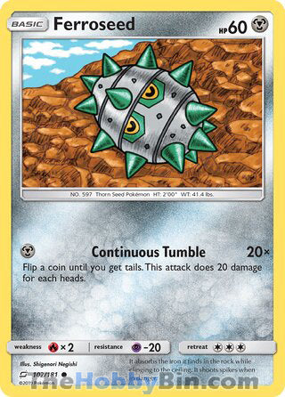 Ferroseed #102/181 Common - Team Up Pokemon card