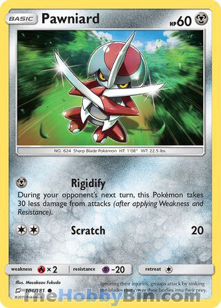 Pawniard #104/181 Common - Team Up Pokemon card
