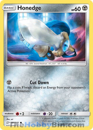 Honedge #107/181 Common - Team Up Pokemon card