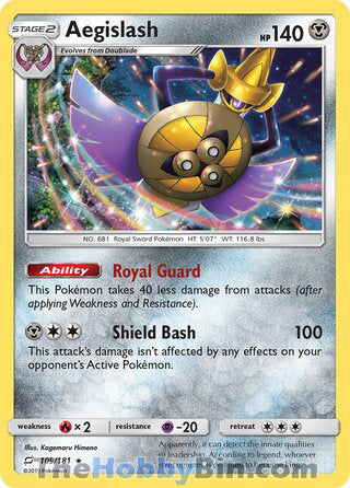 Aegislash Team Up Holo Rare #109/181