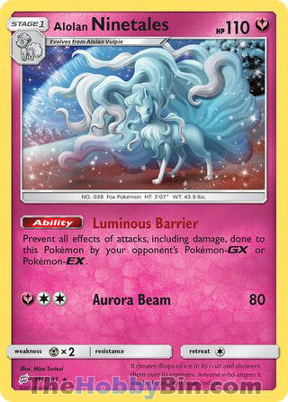 Alolan Ninetales #111/181 Holo Rare - Team Up Pokemon card