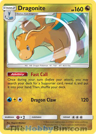 Dragonite #119/181 Holo Rare - Team Up Pokemon card