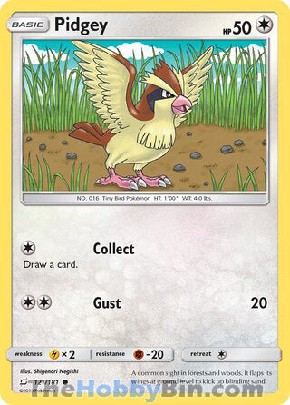 Pidgey #121/181 Common - Team Up Pokemon card