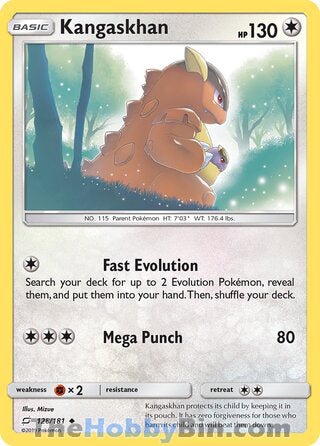 Kangaskhan #128/181 Uncommon - Team Up Pokemon card