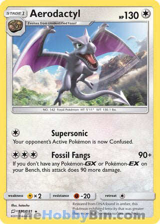 Aerodactyl #130/181 Rare - Team Up Pokemon card