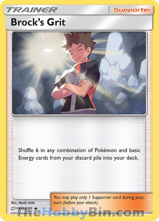 Brock's Grit #135/181 Uncommon - Team Up Pokemon card