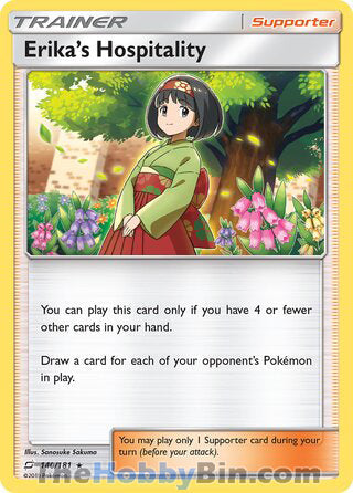 Erika's Hospitality #140/181 Holo Rare - Team Up Pokemon card