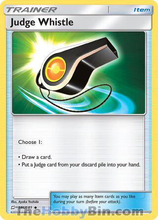 Judge Whistle #146/181 Uncommon - Team Up Pokemon card