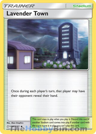 Lavender Town #147/181 Uncommon - Team Up Pokemon card