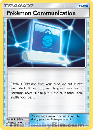 Pokemon Communication #152/181 Uncommon - Team Up Pokemon card
