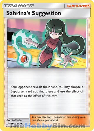 Sabrina's Suggestion #154/181 Uncommon - Team Up Pokemon card