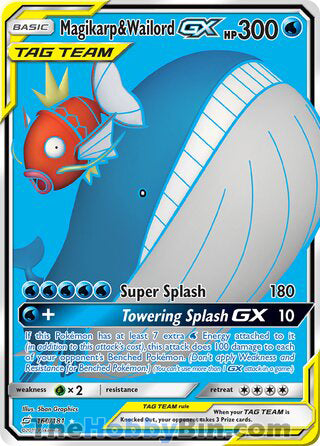 Magikarp & Wailord GX #160/181 Ultra Rare - Team Up Pokemon card