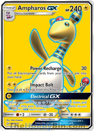 Ampharos GX #163/181 Ultra Rare - Team Up Pokemon card