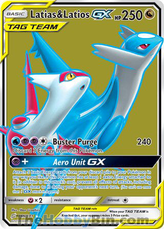 Latias & Latios GX #169/181 Ultra Rare - Team Up Pokemon card
