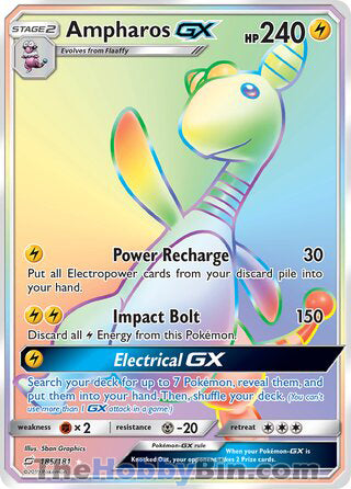 Ampharos GX Team Up Secret Rare #185/181