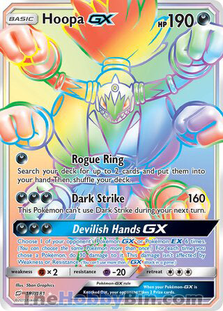 Hoopa GX #187/181 Secret Rare - Team Up Pokemon card