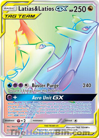 Latias & Latios GX #190/181 Secret Rare - Team Up Pokemon card