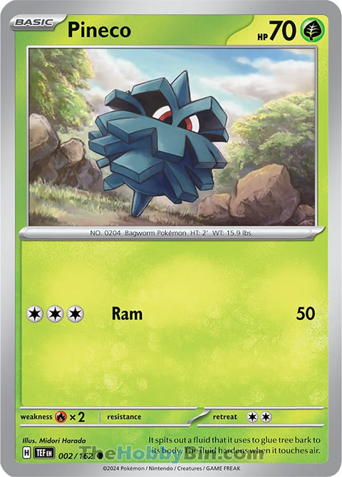 Pineco #2/162 Common - Temporal Forces Pokemon card