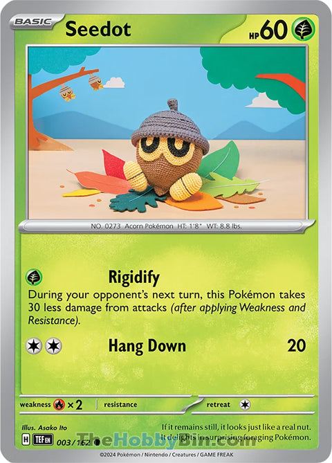 Seedot #3/162 Common - Temporal Forces Pokemon card