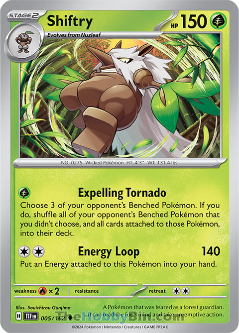Shiftry #5/162 Uncommon - Temporal Forces Pokemon card