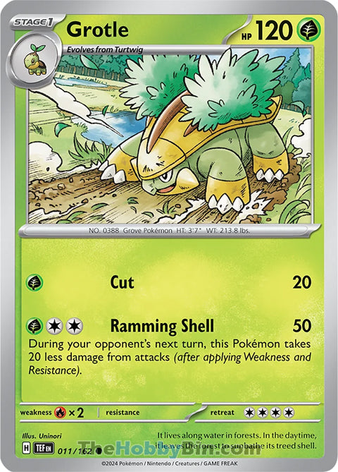 Grotle #11/162 Common - Temporal Forces Pokemon card