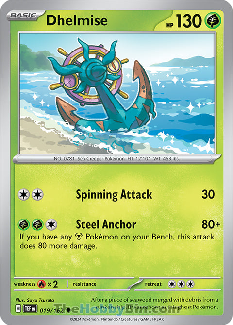 Dhelmise #19/162 Uncommon - Temporal Forces Pokemon card