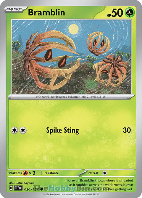 Bramblin #20/162 Common - Temporal Forces Pokemon card