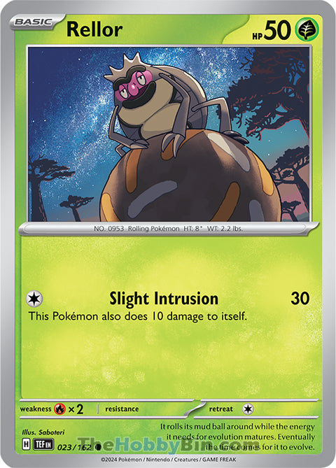 Rellor #23/162 Common - Temporal Forces Pokemon card