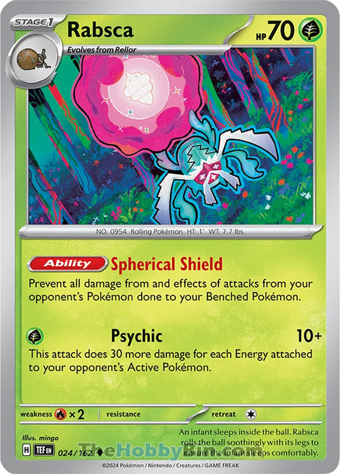 Rabsca #24/162 Uncommon - Temporal Forces Pokemon card