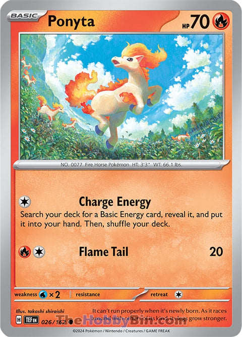 Ponyta #26/162 Common - Temporal Forces Pokemon card