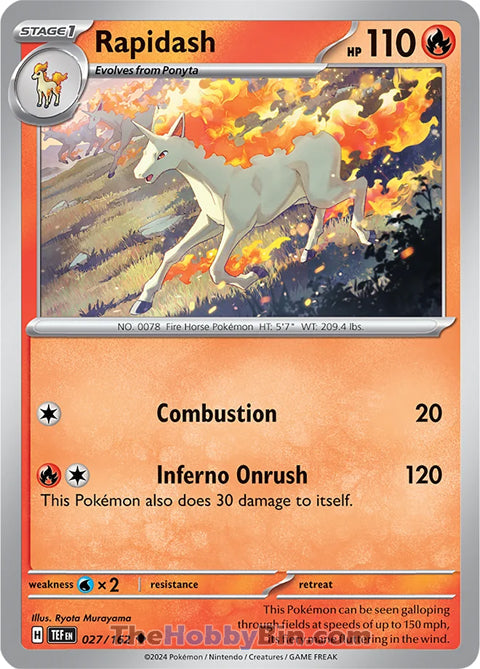 Rapidash Temporal Forces Uncommon #027/162