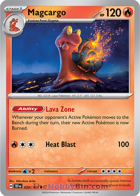 Magcargo #29/162 Rare - Temporal Forces Pokemon card